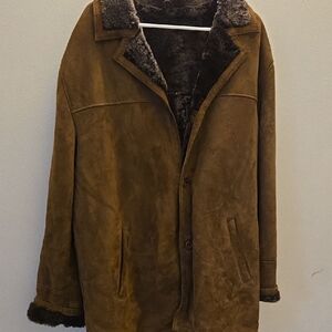 Men's Brown Shearling Coat